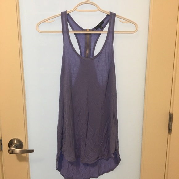 Dynamite Lavender Tank Top with Zipper Detail - Picture 2 of 4
